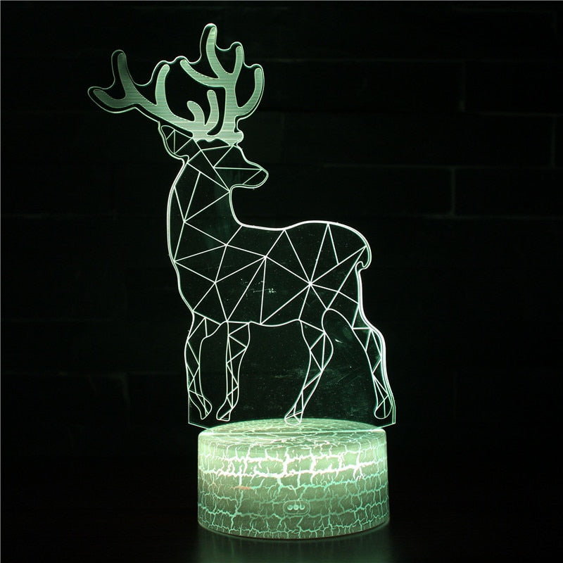 Merry Christmas Deer Night Light