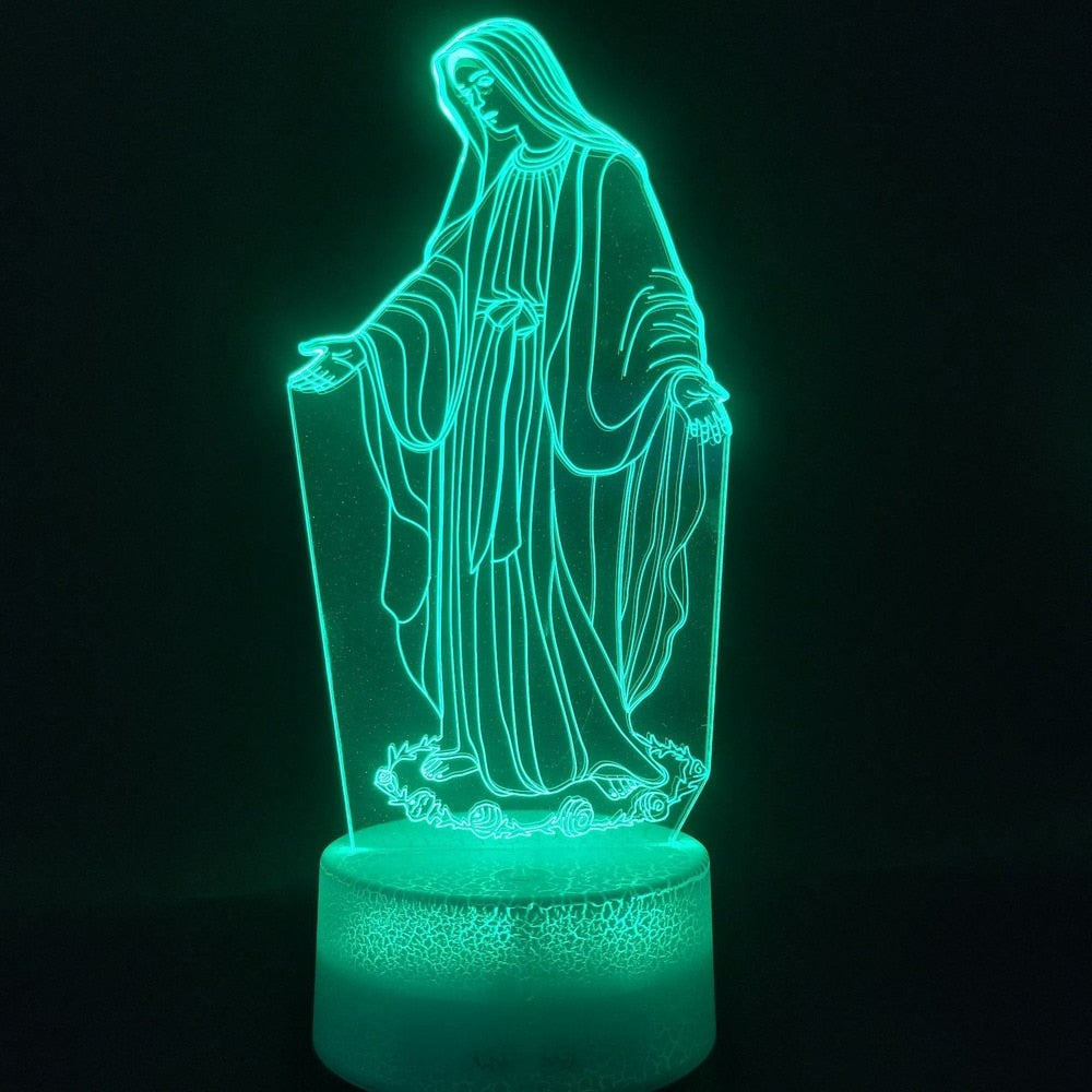 3D Mother Mary Night Light
