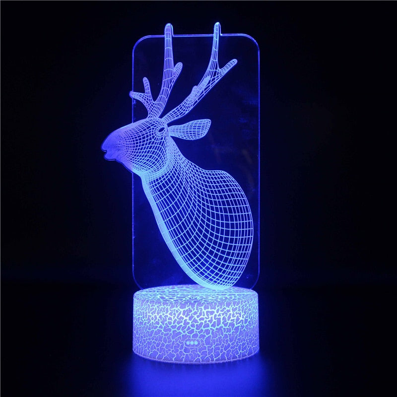 Merry Christmas Deer Night Light