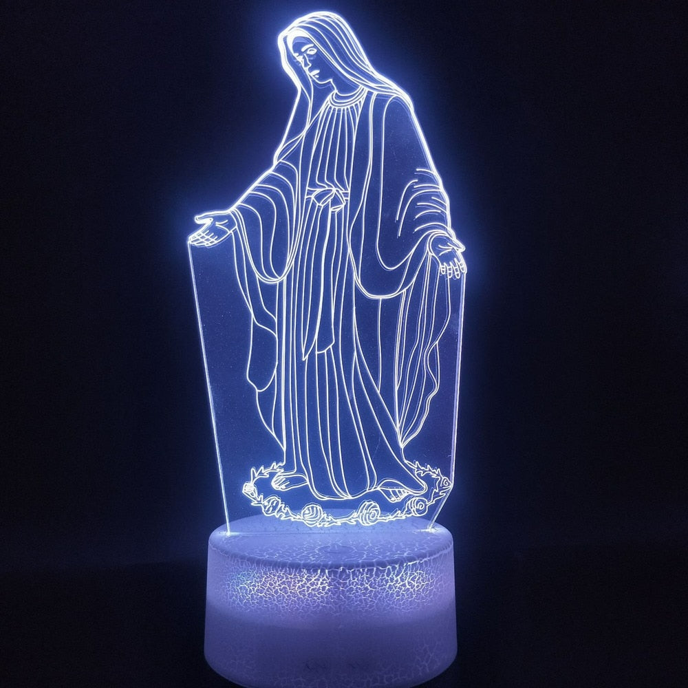 3D Mother Mary Night Light