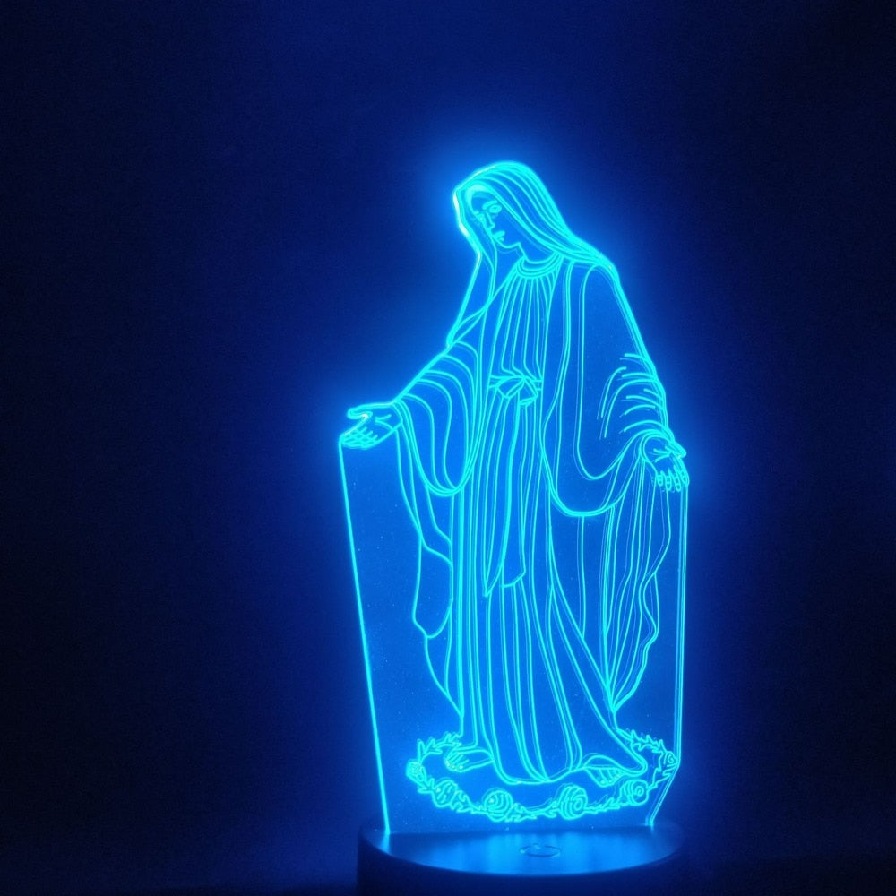 3D Mother Mary Night Light