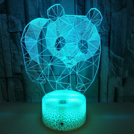 3D Panda Bear Night Light