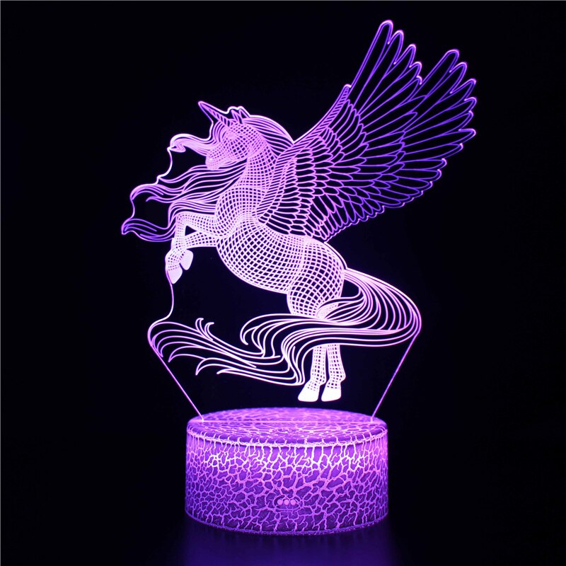 3D Unicorn Night Light